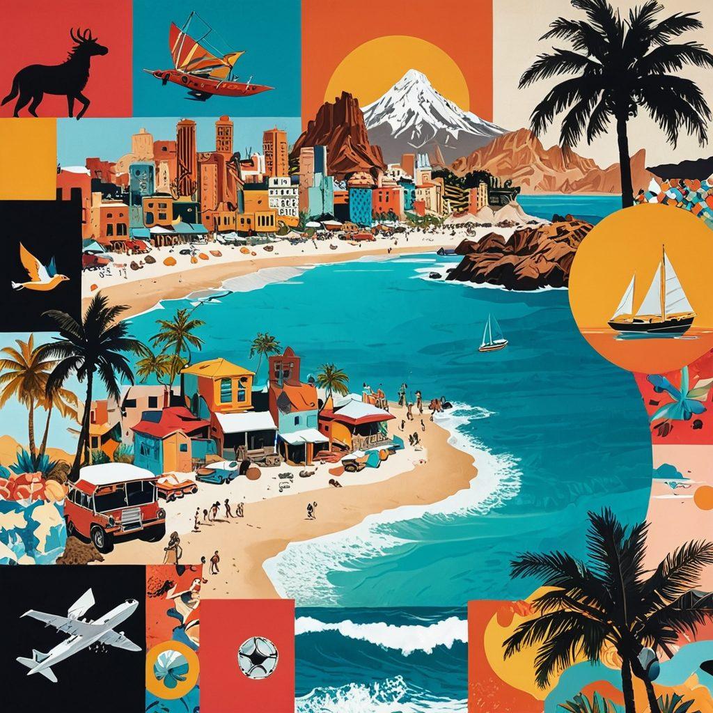 A vibrant collage illustrating various forms of NSFW content, including artistic representations, photography styles, and erotic literature, set against a backdrop of diverse landscapes and settings. Incorporate elements like abstract shapes, playful colors, and textures for a modern feel. Include symbols of quality and variety, such as a magnifying glass and a treasure map, hinting at exploration and discovery. The overall atmosphere should be intriguing yet tasteful. vibrant colors. modern art style.